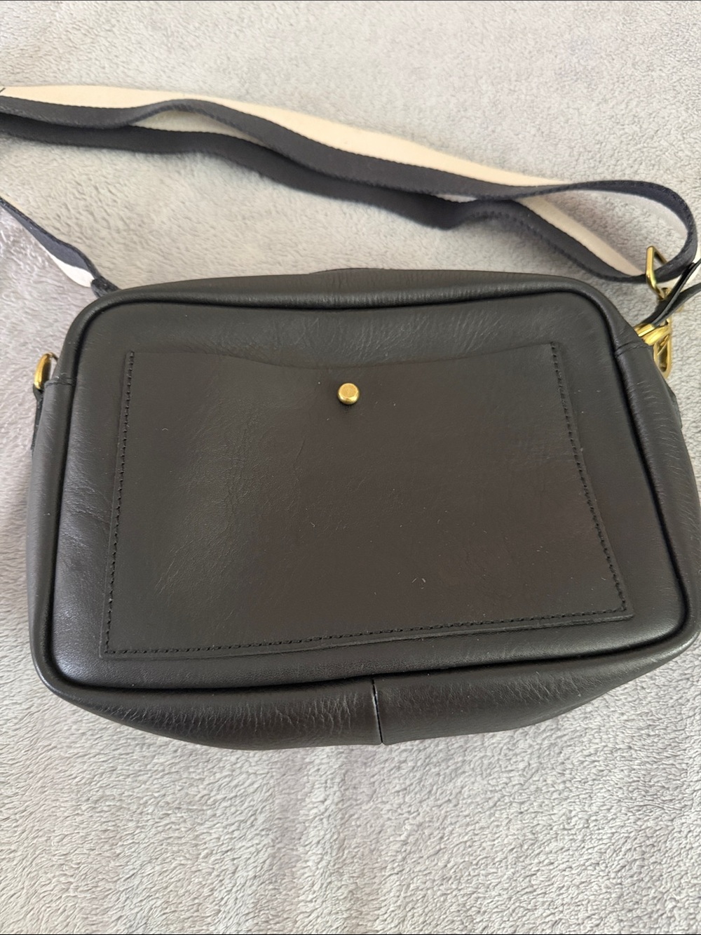 Madewell Black Leather Messenger Bag s/m size